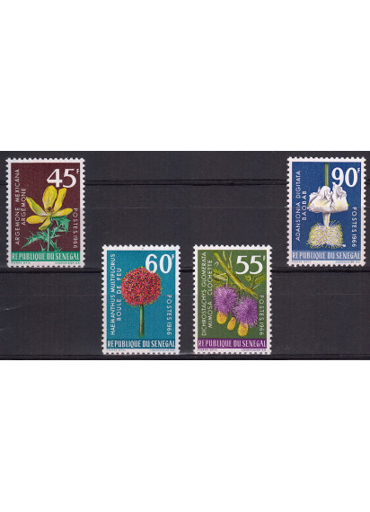 SENEGAL 1966 francobolli serie Fiori nuova Yvert e Tellier 280-3